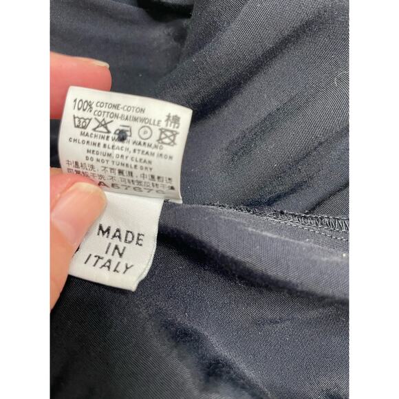 European Culture Button Front Wide Leg Jumpsuit Short Sleeve Collared Black S - Picture 14 of 14